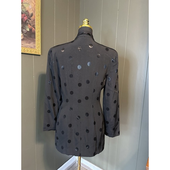 The Limited Black Polka Dor Vintage Blazer Jacket Womens S‎ Smal - Picture 4 of 8